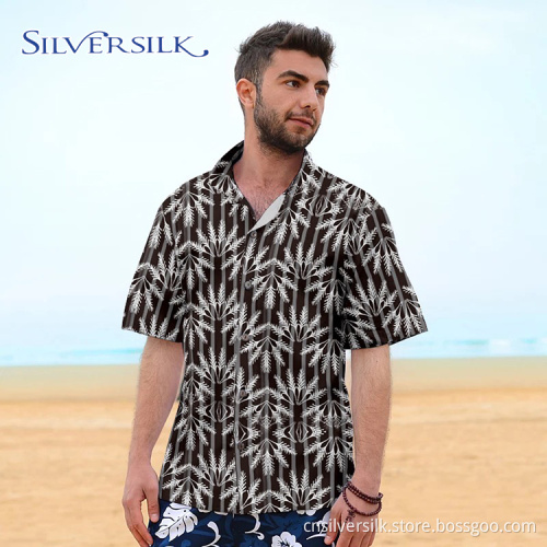 Casual Colorful Summer Short Printing Men Shirt Vietnam